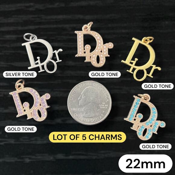 Lot of 5 CD Zipper Pull Button Charms 22mm - Picture 1 of 1